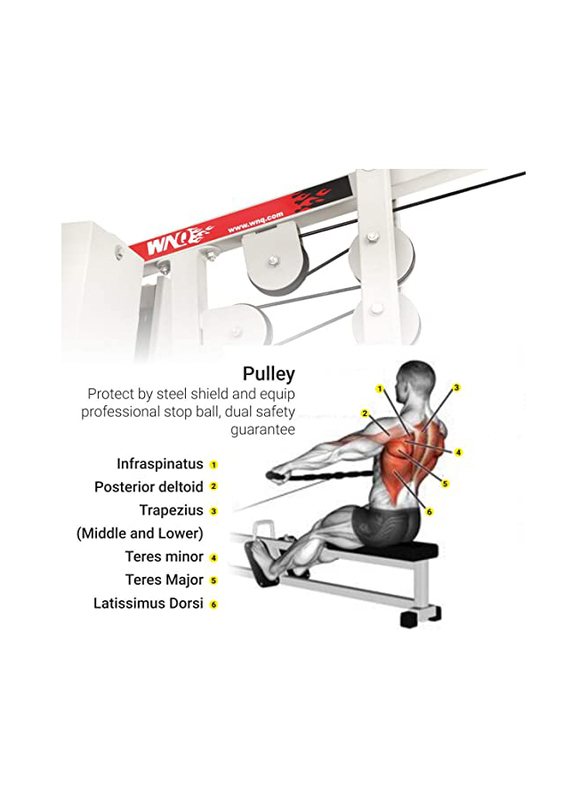 Sparnod Fitness SMG-18000/WNQ 518BI Multifunctional Luxury Home Gym Station, White