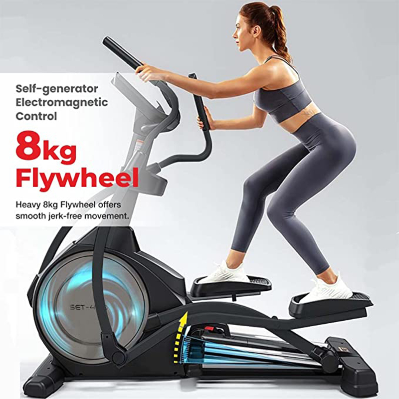 Sparnod Fitness SET-440 Semi Commercial Elliptical Cross Trainer Machine for Home Gym, Black