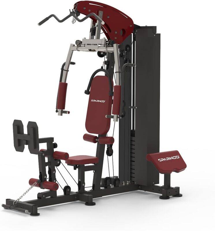

Sparnod Fitness SMG-11000 Multifunction Home Gym, One-Station Design, 72kg Weight Stack, Full-Body Workout Equipment for Legs, Arms, Chest, Back, and