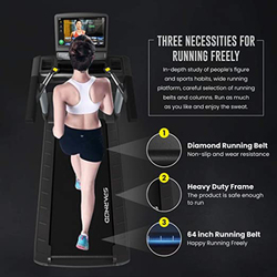 Sparnod Fitness STC-7000 Heavy Duty Professional Grade Commercial Treadmill for Gym Use with 18.5 inch Touchscreen Display & WiFi, Black