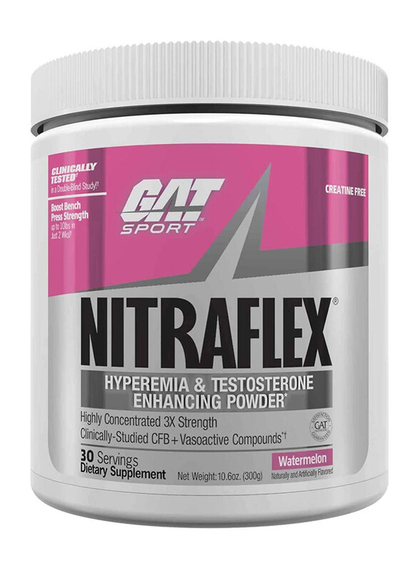 

Gat Sports Nitraflex Hyperemia & Testosterone Enhancing Powder, 300gm, Watermelon