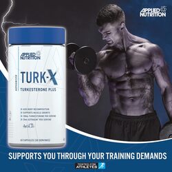 Applied Nutrition Turk-X Turkesterone Plus - Advanced Turkesterone 1000mg per Serving, Muscle Building & Recovery Supplement, Male Strength Enhancer (30 Servings - 60 Capsules)