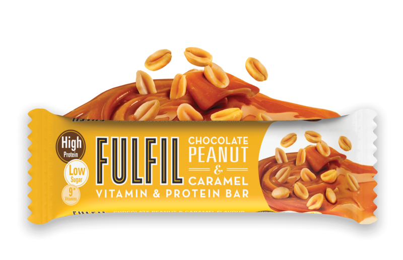 Protein Bar (15 x 55g Bars)  Peanut Caramel Flavour 20g High Protein, 9 Vitamins, Low Sugar