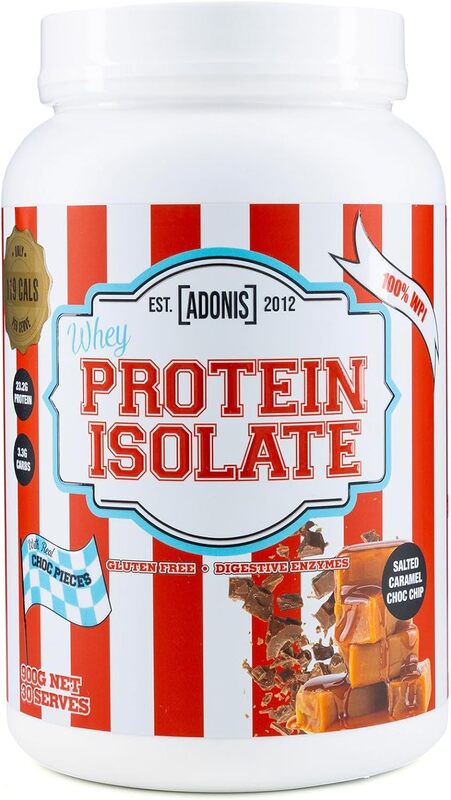 Adonis Whey Protein Isolate Salted Caramel Choco Chip 900g