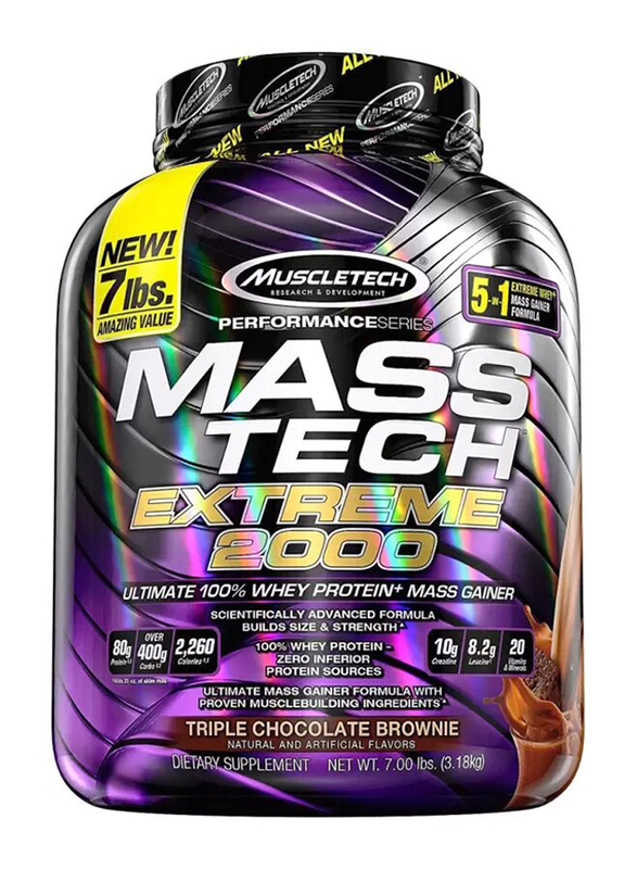 

Muscletech Mass Tech Extreme 2000, 3.18 Kg, Triple Chocolate Brownie