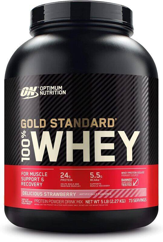 

OPTIMUM NUTRITION Gold Standard 100% Whey Protein Powder Delicious Strawberry 5lb