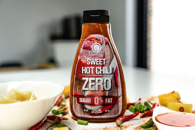 Delicious Rabeko Zero sauces: low-calorie, zero-sugar, zero-fat - Sweet Hot Chili - 425ml