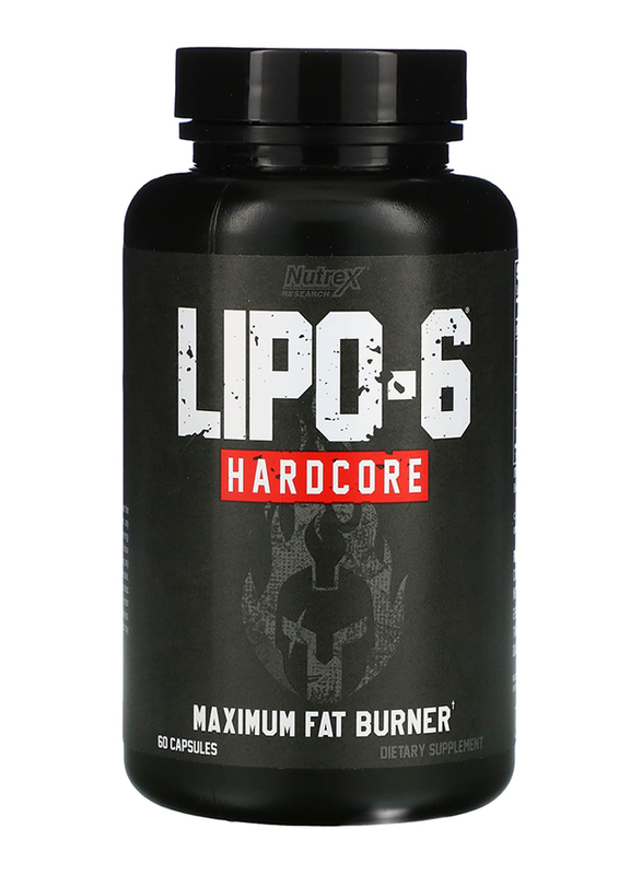 Nutrex Lipo-6 Hard-core Dietary Supplement, Regular, 60 Capsules