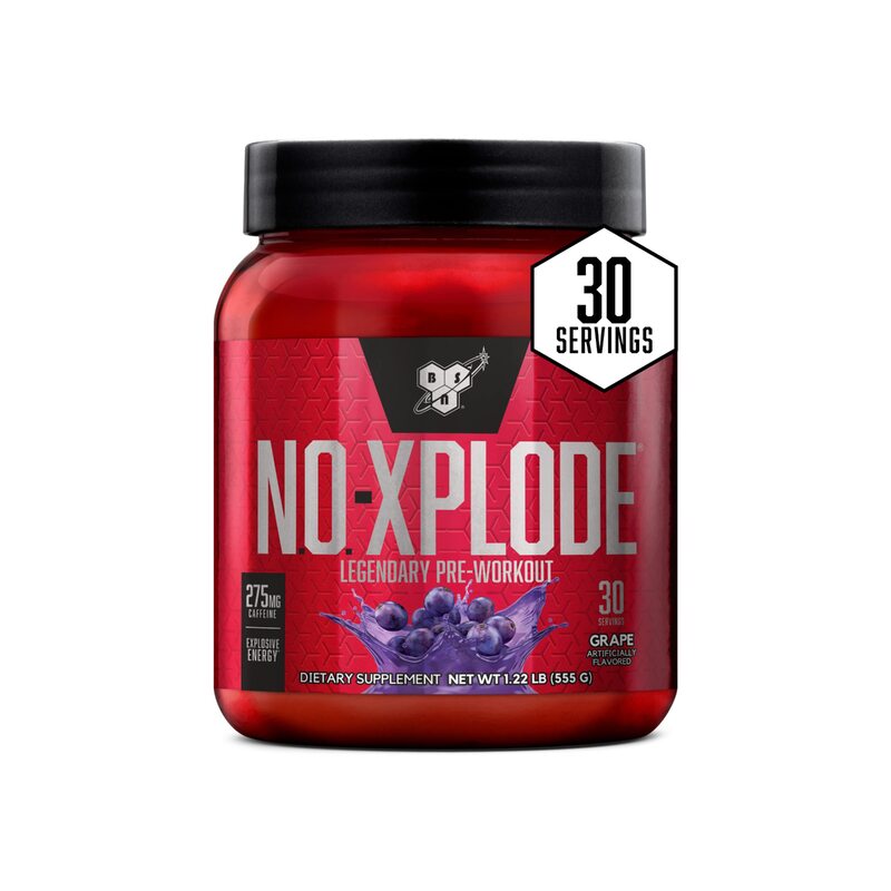 N.O.-Xplode Legendary Pre-Workout Grape Flavor 30 Servings