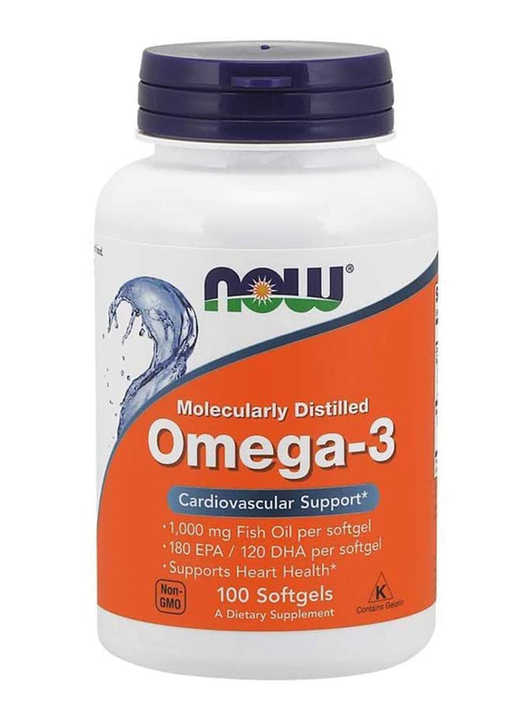 Now Foods Omega-3 Dietary Supplement, 1000mg, 100 Softgels
