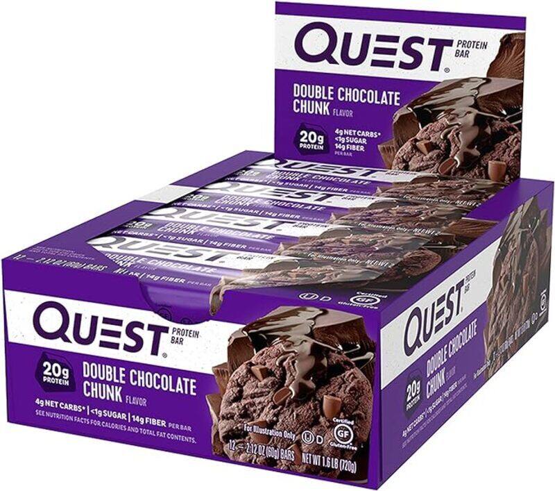 

Quest Nutrition Quest Protein Bar Double Chocolate Cunk Flavor 12 Pieces