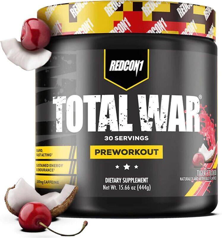 

Redcon 1 Total War Pre Workout Tigers Blood Flavor 30 Servings