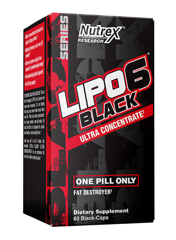 Nutrex Lipo-6 Black Ultra Concentrate Dietary Supplement, 60 Capsules