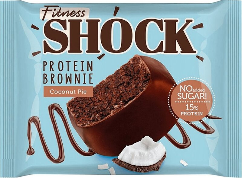 Fitness Shock Protein Brownie Coconut Pie (50g) Box Of 10 Pieces