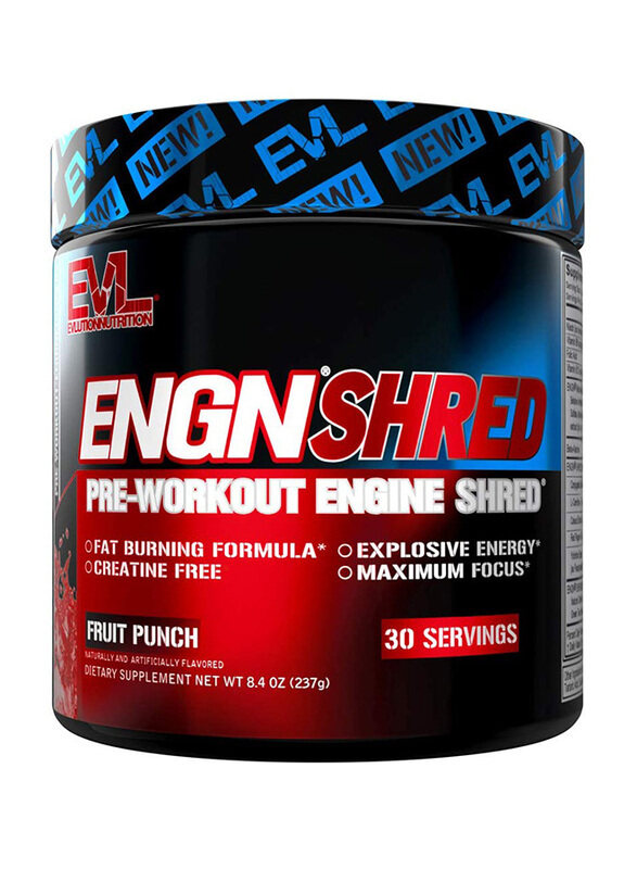 

Evlution Nutrition Engn Shred Pre-workout, 237gm, Fruit Punch