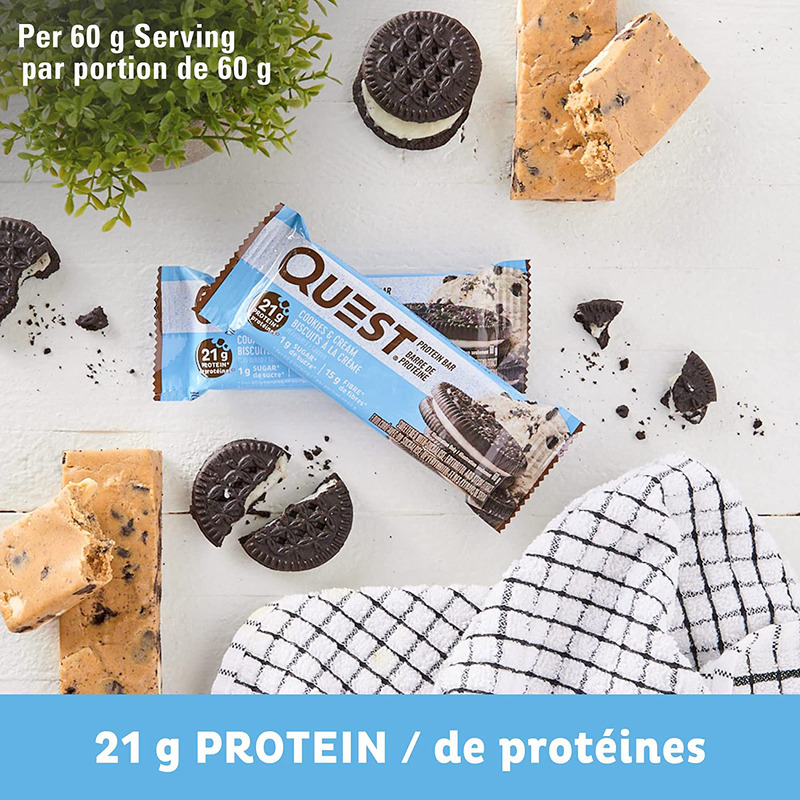 Quest Cookies & Cream Protein Bar, 12 Piece x 60g