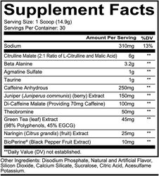 Total War - Preworkout - 447 gm 30 servings Sour Gummy Bears