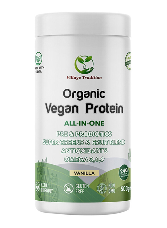 

Village Tradition Organic Vegan Protein, 500gm, Vanilla