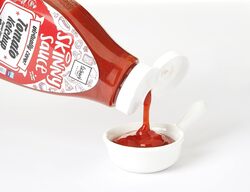 The Skinny Food Co. Tomato Ketchup  Virtually Zero Calorie Sugar Free Sauce #NotGuilty  425ml Bottle