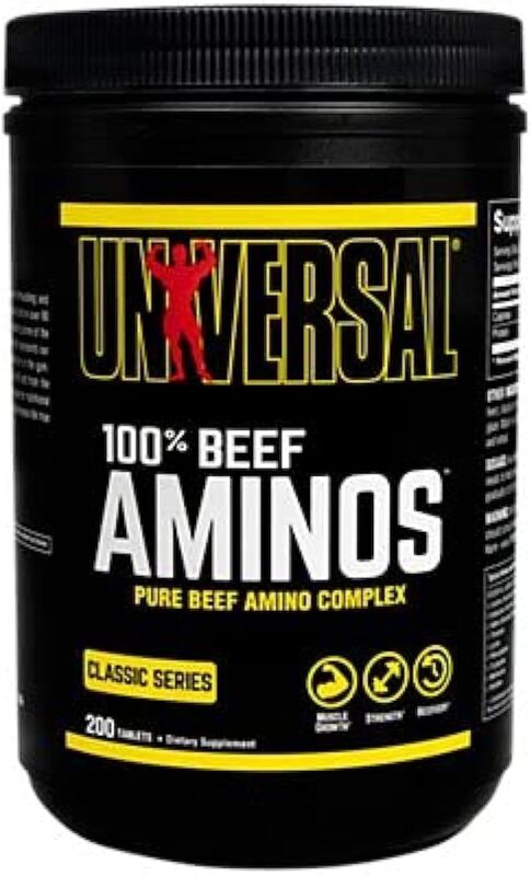 Universal 100% Beef Aminos Dietary Supplement - 200 Tablets