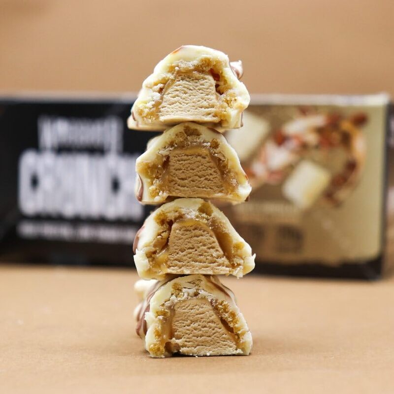 Warrior, CRUNCH - High Protein Bars - 20g Protein Each Bar - 12 Pack x 64g, White Chocolate Mocha