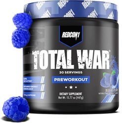 Redcon1 Total War - Pre Workout, 30 Servings 447 gm (Blue Raspberry)