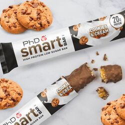 Smart Bar Cookies & Cream 20 gm Protein 12 bars