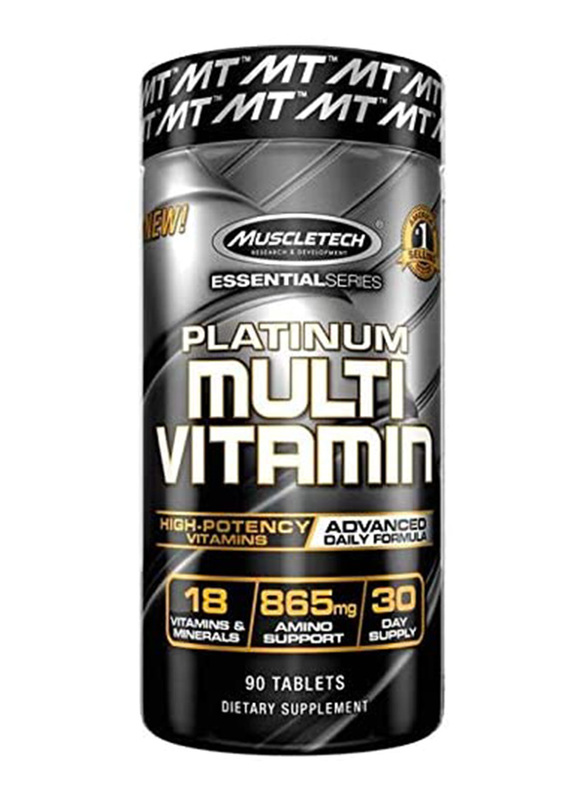 Muscletech Platinum Multivitamin Advanced Daily Formula, 30 Servings, 90 Tablets