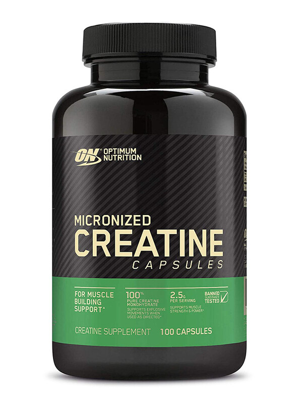 

Optimum Nutrition Micronized Creatine Monohydrate Capsules, 100 Capsules, Regular