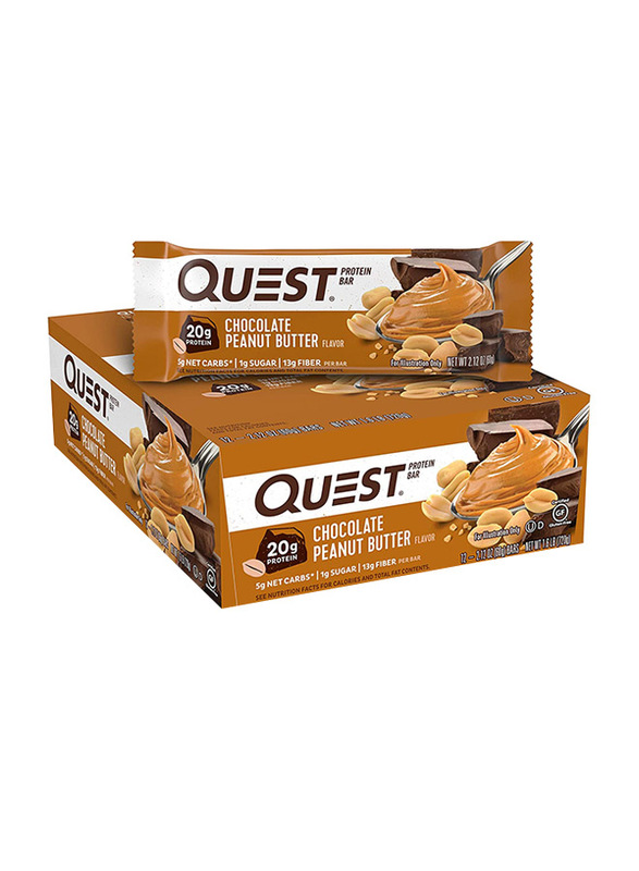 Quest Chocolate Peanut Butter Protein Bar, 12 Piece x 21g