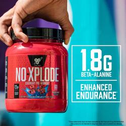 N.O.-Xplode Pre-Workout Supplement With Creatine - Blue Raz 60 svg