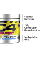 Cellucor C4 Ripped Pre-workout, 180g, Ice Blue Razz