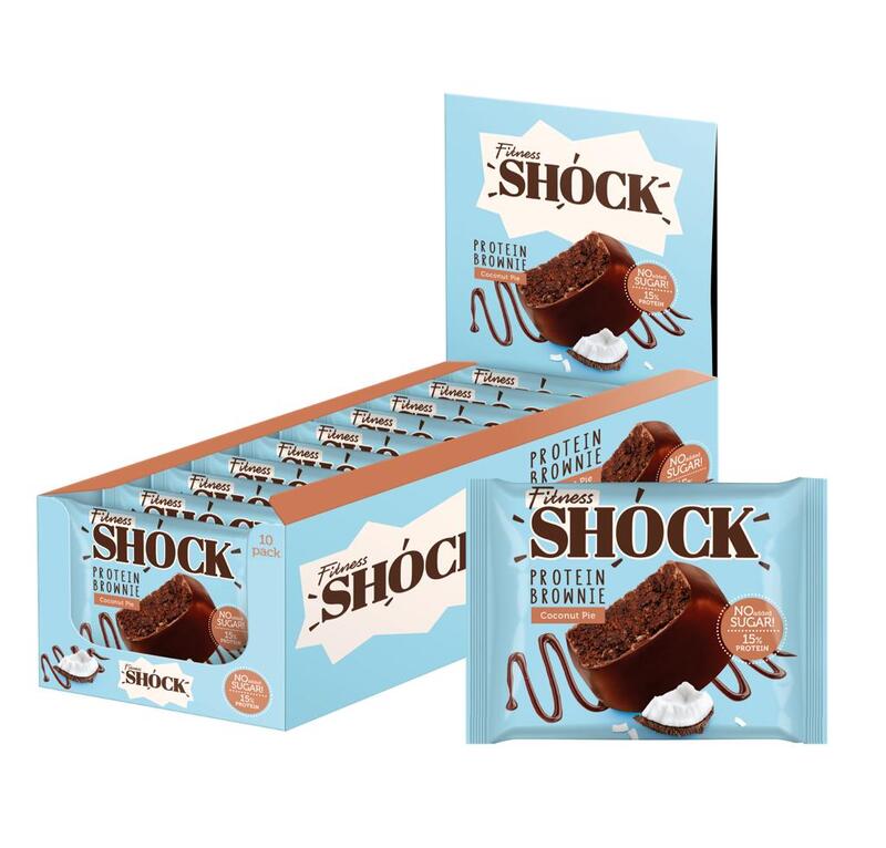 Fitness Shock Protein Brownie Coconut Pie (50g) Box Of 10 Pieces