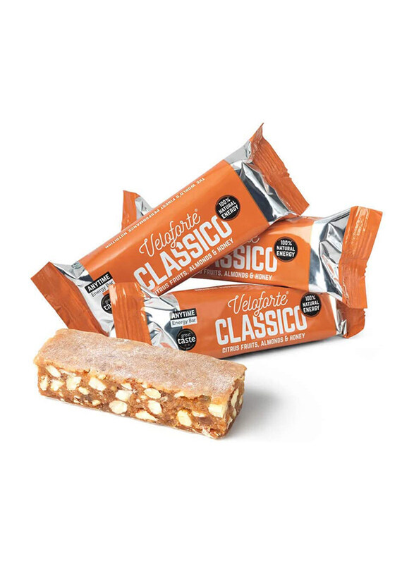 

Veloforte Classico Energy Bar, 9 Bars, Citrus Fruits, Almonds & Honey