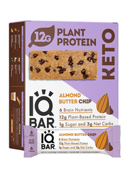 IQ Bar Brain and Body Keto Protein Bars, 12 Bars, Almond Butter Chip