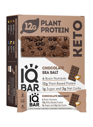 IQ Bar Brain and Body Keto Protein Bars, 12 Bars, Chocolate Sea Salt