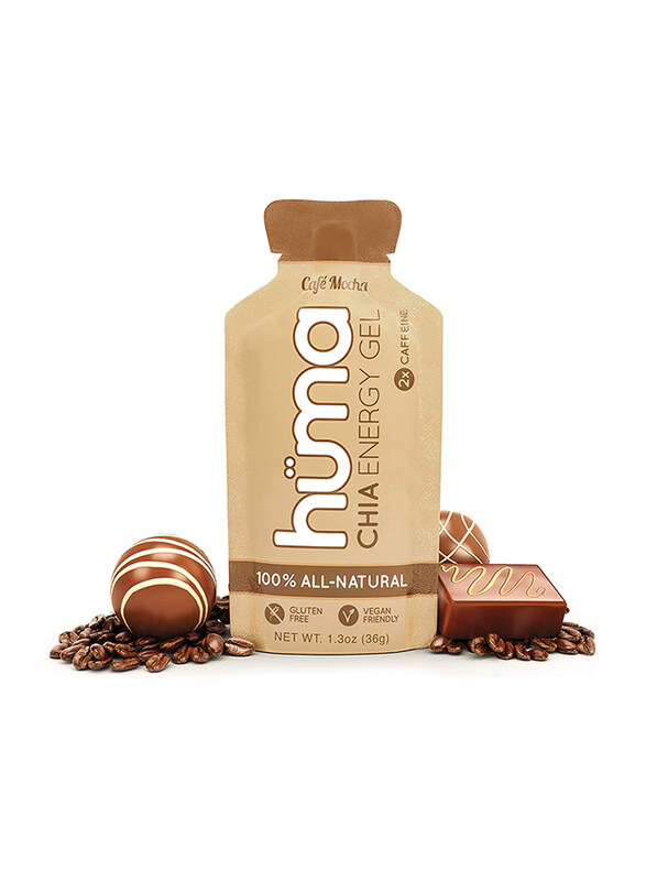

Huma Chia Energy Gel - Cafe Mocha - 9 count x 36g - 25gr Carbs, 2x Caffeine, 50mg Caffeine, 100% All Natural, Vegan, Gluten Free, Easy Digestion