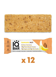 IQ Bar Brain and Body Keto Protein Bars, 12 Bars, Banana Nut