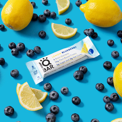 IQ Bar Brain and Body Keto Protein Bars, 12 Bars, Lemon Blueberry