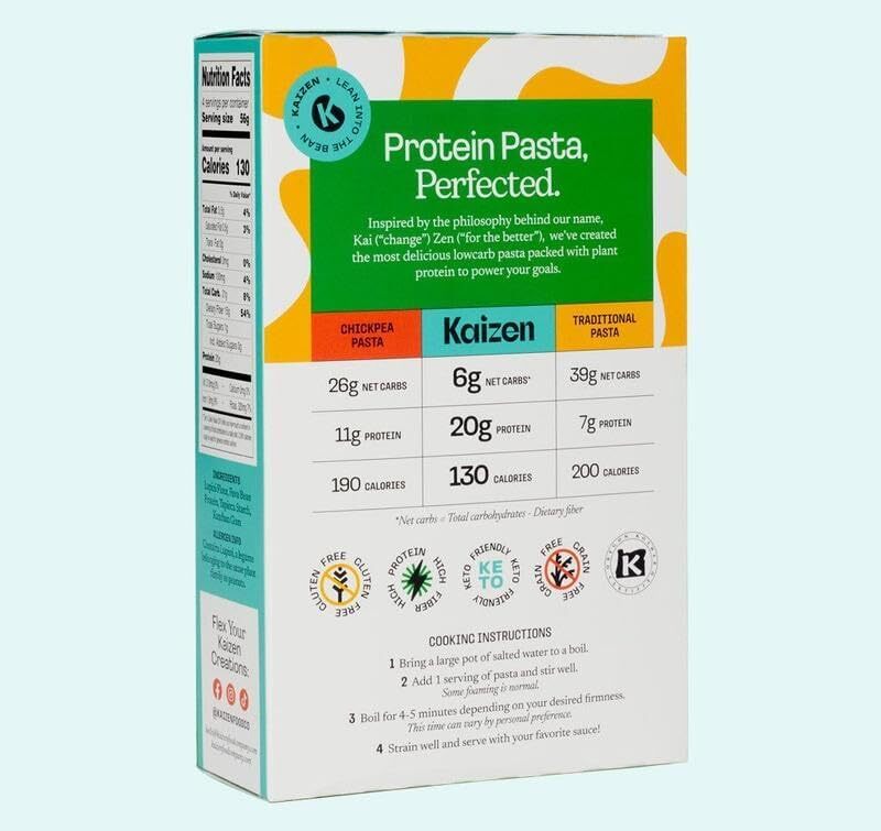 Kaizen Low carb High Protein Pasta(20gr) Ziti 226 Gr