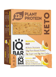 IQ Bar Brain and Body Keto Protein Bars, 12 Bars, Banana Nut