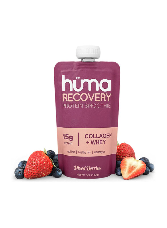 

Huma Recovery Protein Collagen+ Whey Smoothie, 12 x 142g, Mixed Berries