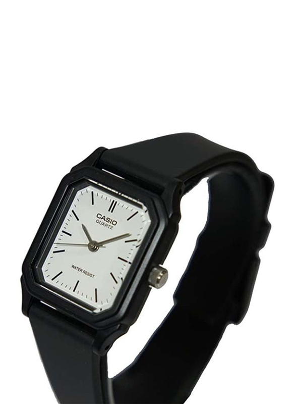 Casio Youth Series Analog Watch for Women with Resin Band, Water Resistant, LQ-142-7E, Black/White