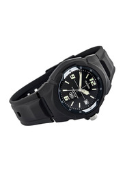 Casio Analog Watch for Men with Resin Band, Water Resistant with Chronograph, MW-600F-1A, Black