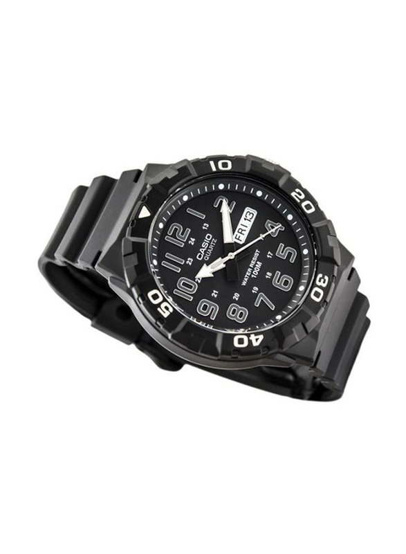 Casio Youth Series Analog Watch for Boys with Resin Band, Water Resistant, MRW-210H-7AV, Black