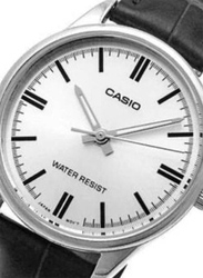 Casio Dress Analog Watch for Women with Leather Band, Water Resistant, LTP-V005L-7AUDF, Black/Silver