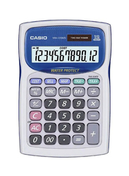 Casio Mini Desktop Calculator, White/Blue