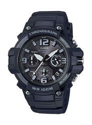 Casio Classic Watch for Men with Resin Band, Water Resistant and Chronograph, MCW-100H-1A3, Black