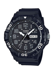 Casio Youth Series Analog Watch for Boys with Resin Band, Water Resistant, MRW-210H-7AV, Black