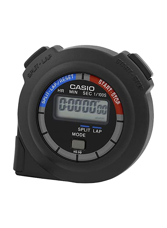 Casio Timepiece Digital Unisex Watch, Water Resistant, HS-3V-1BRDT, Black